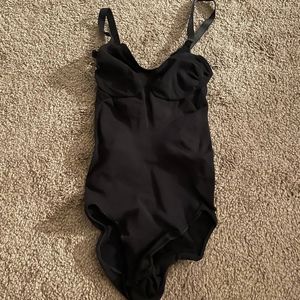 black swimsuit